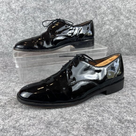 Stacy Adams Mens Size 10M Black Patent Leather Dress Tuxedo Oxford Gala Shoes main image 5